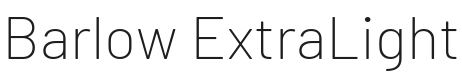 Barlow ExtraLight Font Preview