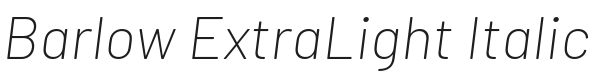 Barlow ExtraLight Italic Font Preview