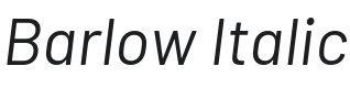 Barlow Italic Font Preview