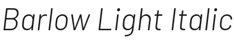 Barlow Light Italic Font Preview