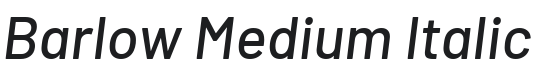 Barlow Medium Italic Font Preview