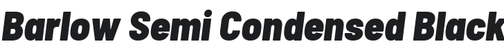 Barlow Semi Condensed Black Italic Font Preview