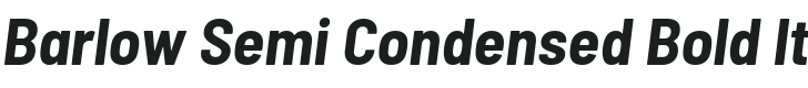 Barlow Semi Condensed Bold Italic Font Preview