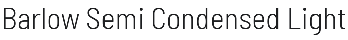 Barlow Semi Condensed Light Font Preview