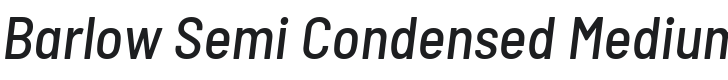 Barlow Semi Condensed Medium Italic Font Preview