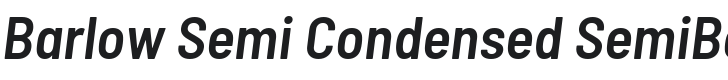 Barlow Semi Condensed SemiBold Italic Font Preview