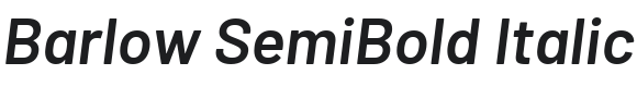 Barlow SemiBold Italic Font Preview
