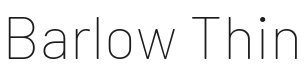 Barlow Thin Font Preview