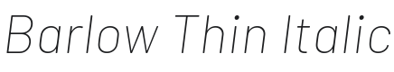 Barlow Thin Italic Font Preview