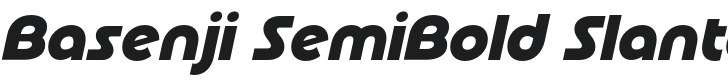 Basenji SemiBold Slanted Font Preview