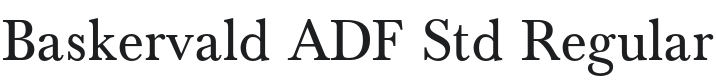 Baskervald ADF Std Font Preview
