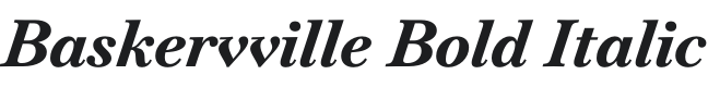 Baskervville Bold Italic Font Preview
