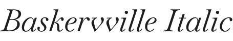 Baskervville Italic Font Preview