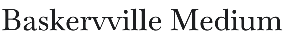 Baskervville Medium Font Preview