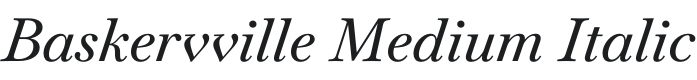 Baskervville Medium Italic Font Preview