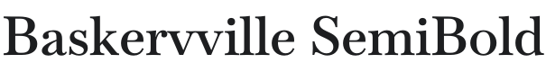 Baskervville SemiBold Font Preview