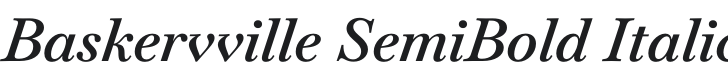 Baskervville SemiBold Italic Font Preview