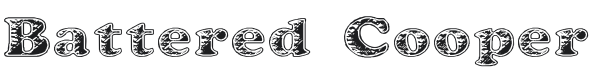 Battered Cooper Font Preview