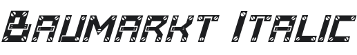 Baumarkt Italic Font Preview