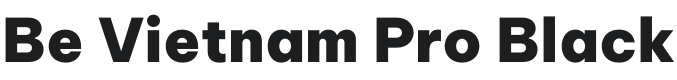 Be Vietnam Pro Black Font Preview