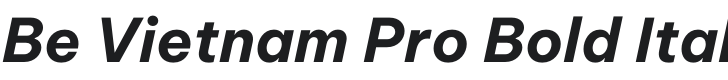 Be Vietnam Pro Bold Italic Font Preview