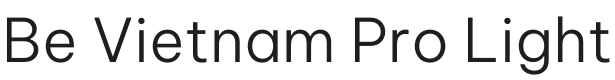Be Vietnam Pro Light Font Preview
