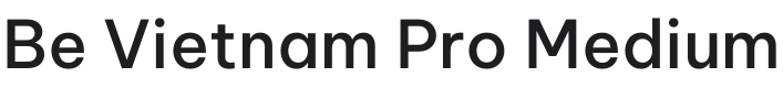 Be Vietnam Pro Medium Font Preview