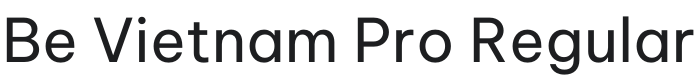 Be Vietnam Pro Font Preview