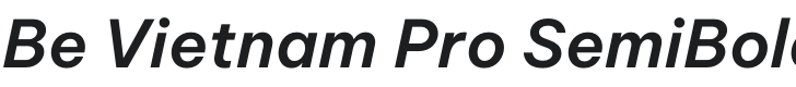 Be Vietnam Pro SemiBold Italic Font Preview