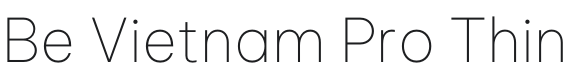 Be Vietnam Pro Thin Font Preview