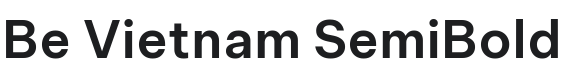 Be Vietnam SemiBold Font Preview