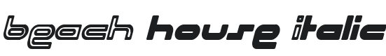 Beach House Italic Font Preview