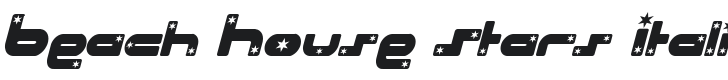 Beach House Stars Italic Font Preview