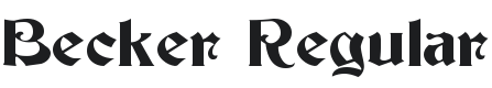 Becker Font Preview