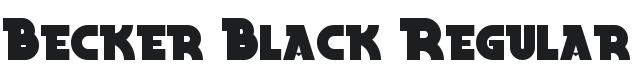 Becker Black NF Font Preview