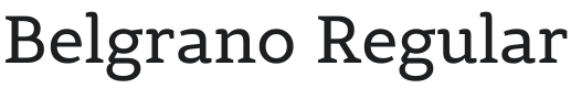 Belgrano Font Preview