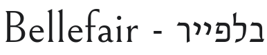 Bellefair Font Preview