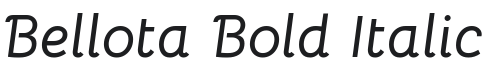 Bellota Bold Italic Font Preview
