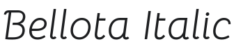 Bellota Italic Font Preview