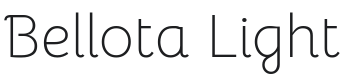 Bellota Light Font Preview