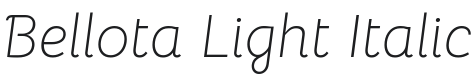 Bellota Light Italic Font Preview
