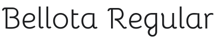 Bellota Font Preview