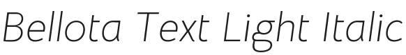 Bellota Text Light Italic Font Preview