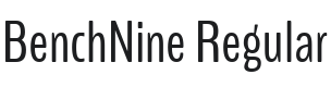 BenchNine Font Preview