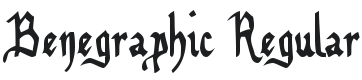 Benegraphic Font Preview