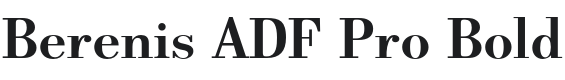 Berenis ADF Pro Bold Font Preview