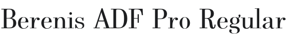 Berenis ADF Pro Font Preview
