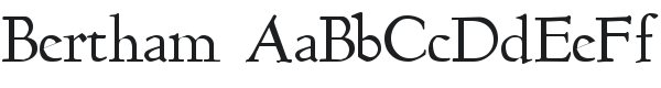 Bertham Font Preview