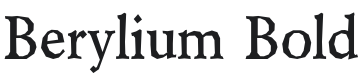 Berylium-Bold Font Preview