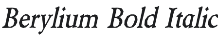 Berylium-Bold Italic Font Preview